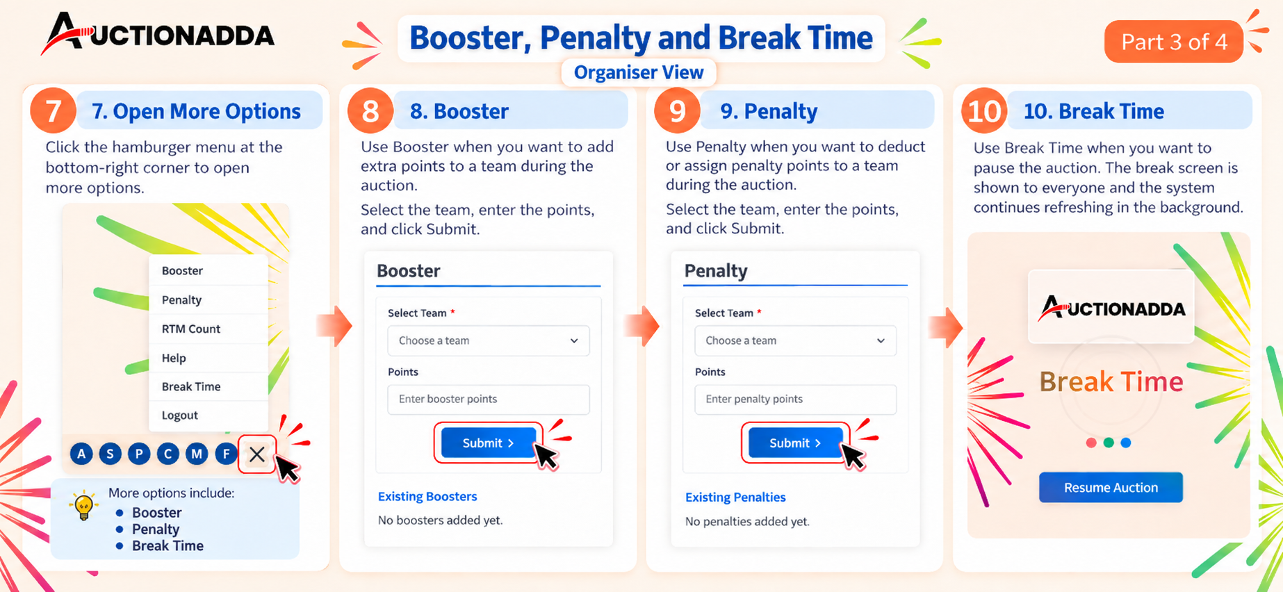 Booster Penalty Break Time