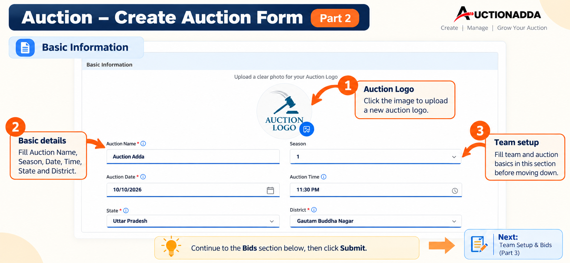 Auction Basic Information