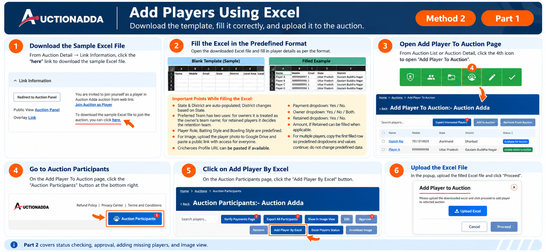 Add Players Using Excel Part 1