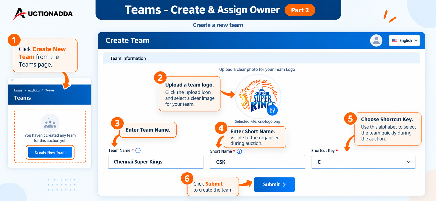 Create Team Form